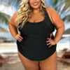 SWIM-E {Kissed By The Sun} Black Racerback 2 Piece Swimsuit PLUS SIZE 4X -Curvy Chic Boutique image 5684c0d1 3fcc 419c 96f5 98a0426a5803