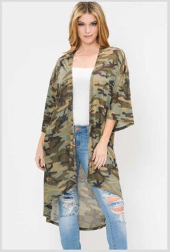 OT-W {In The Army Now} Camoflauge Sheer Long Cardigan PLUS SIZE 1X 2X 3X SALE!! -Curvy Chic Boutique image 56abbd61 e39a 4c07 acfa 6894d6977087