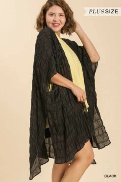39 OT-D {Hand Picked For You} Umgee Black Kimono PLUS SIZE XL/1X 1X/2X -Curvy Chic Boutique image 56ca8a86 4abf 45ca a7bd a8d313e64b23