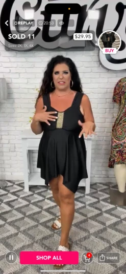 SWIM {Tropic Trends} Black/Gold 2 Piece Swimsuit