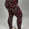 BIN-98 OR LEG-28 {Hearts On Fire} Red/White Hearts Leggings EXTENDED PLUS SIZE