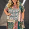 61 PSS-I {Enhance Your Inner Beauty} Green Teal Paisley Dress EXTENDED PLUS SIZE 3X 4X 5X -Curvy Chic Boutique image 5df7e43e df13 47b4 8572 c174579ca1f6