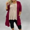 OT-S {Free Falling} Cabernet Slouchy ***SALE***Pocket Cardigan -Curvy Chic Boutique image 5fcaa1c9 732b 490b 8cf2 e39983f31a21