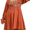 31 CP-B {Flower Power} 'Umgee" Rust Crochet Front Dress PLUS SIZE XL 1X 2X -Curvy Chic Boutique image 61ae251c 8131 412f 97f5 02c30a09ff6d