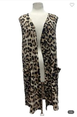 97 OT-M {Taking Trips} Brown Leopard Print Vest EXTENDED PLUS SIZE 1X 2X 3X 4X 5X -Curvy Chic Boutique image 61afa9a8 0f59 4ce3 89c1 0591bca1418c