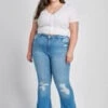 LEG-44 Or BT-M {Ms. Cello} Medium High Rise Flare Jeans PLUS SIZE 14 16 18 20 22 -Curvy Chic Boutique image 61b23398 998c 48d3 b8ef ac1a666db007