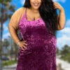 19 SV-K {Romantic Bliss} Magenta Crushed Velvet Dress PLUS SIZE XL 1X 2X -Curvy Chic Boutique image 62dcd365 34c9 4979 bd5c dc1916d9b72b