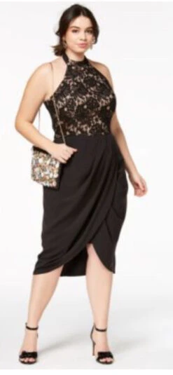 LD-D M-109 {City Chic} Black Lace Dress Retail $139.00 PLUS SIZE 20W