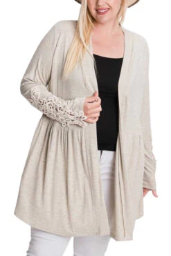 14 OT-U {Tour The Town} Oatmeal Babydoll Cardigan PLUS SIZE XL 2X 3X -Curvy Chic Boutique image 65d30942 9dbd 4de3 b23c c680a0830d90