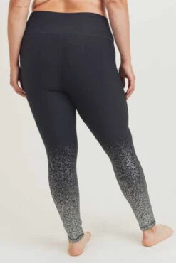 BIN-99 {Midnight Sparkle} Black Leggings With Silver Foil Detail SALE!!! PLUS SIZE XL 1X 2X 3X -Curvy Chic Boutique image 6925ff54 a9bd 40ae b84e 493f66b0df46