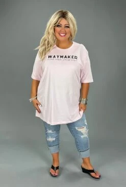 69 GT-L {Waymaker} Pink/Black Print Graphic Tee PLUS SIZE 2X 3X