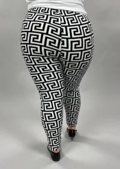BIN-99 {You Can Hide} Ivory/Black Geometric Print Leggings EXTENDED PLUS SIZE 3X/5X -Curvy Chic Boutique image 6f963a09 cea8 4ac5 858f 3c7d3eff5cba