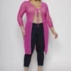 48 OT-C {On Vacation Time} Fuchsia Sheer Duster PLUS SIZE XL 2X 3X -Curvy Chic Boutique image 710ab683 35b7 442a 8865 012a2c3da40f