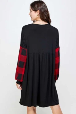 37 CP-E {Know Your Worth} Black Red Plaid Babydoll Tunic PLUS SIZE XL 2X 3X -Curvy Chic Boutique image 725324f5 2274 4226 b12e ba160c657b78