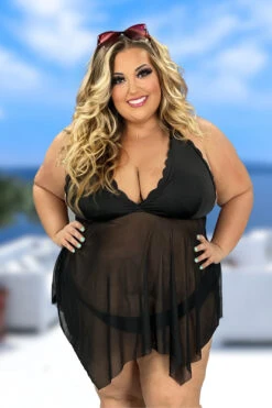 SWIM-H {Into The Summer} Black 2 Piece Swimsuit SALE!!! EXTENDED PLUS SIZE 4X