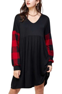 37 CP-E {Know Your Worth} Black Red Plaid Babydoll Tunic PLUS SIZE XL 2X 3X -Curvy Chic Boutique image 73acba67 22f5 4004 a9e0 835cc26fd74a