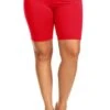 LEG-B {Confident Choice} Red Biker Shorts PLUS SIZE 1X 2X 3X