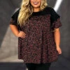 29 CP {Paid My Dues} Black/Red Ditsy Floral Print Top EXTENDED PLUS SIZE 3X 4X 5X -Curvy Chic Boutique image 742c9bd7 9f40 4336 ba47 6755740dfdcb