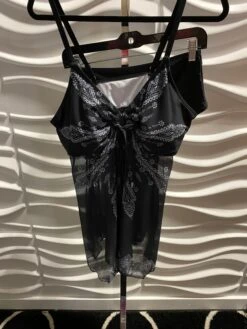 SWIM-K {Summer Influence} Black Print 2 Piece Swimsuit PLUS SIZE 3X