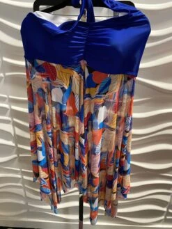 SWIM {Tropical Love} Blue Leaf Print 2 Piece Swimsuit