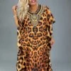 LD-D {Wild Gem} Animal Print Embellished Kaftan PLUS SIZE XL -Curvy Chic Boutique image 76669c8c 4fb8 4918 8381 fd32b6c95249