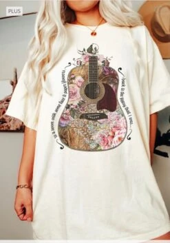 54 GT-F {Lace & Paper Flowers} Cream Guitar Graphic Tee PLUS SIZE 3X -Curvy Chic Boutique image 7b5ace5a 953f 4d21 94f3 4882fd47505e