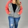 27 OR 20 OT-G {Warm & Fuzzy} CORAL/GREY Zip Jacket -Curvy Chic Boutique image 7bb5fb64 f469 4fd3 8dc7 9d485ce6dbf1