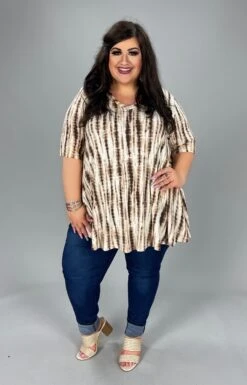 76 PSS-L {Positively Bamboo} Mocha Brown Bamboo Tie Dye EXDTENDED PLUS SIZE 3X 4X 5X -Curvy Chic Boutique image 7bebcc1c d1ab 4255 a542 fd9ff21eebef