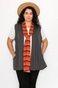 30 OT-Q {Fun On The Side} Charcoal Vest W/Red Striped Tie SALE!! CURVY BRAND!!! EXTENDED PLUS SIZE 4X 5X 6X -Curvy Chic Boutique image 7c9ab497 2686 4f5b be69 7f5db485cccc