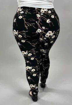 LEG-28 {Blooming Apple} White Floral Printed Leggings EXTENDED PLUS SIZE -Curvy Chic Boutique image 7cfa1f65 6dbb 469c b256 599718de800e