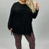 94 SLS-A {Midnight Party} Black Top W/Fringe PLUS SIZE 1X 2X 3X -Curvy Chic Boutique image 7f7fad41 bd92 49a6 a4d3 4b4dcd8274f3