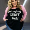 26 GT-B {Curvy Back} SALE!!! Pink/Black Graphic Tee CURVY BRAND!! EXTENDED PLUS SIZE 1X 2X 3X 4X 5X 6X -Curvy Chic Boutique image 81e75a13 cc36 479b 9001 190eeb599de7