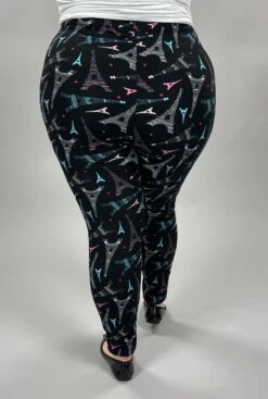 LEG-19 {Dreams Of Paris} Eiffel Tower Printed Leggings EXTENDED PLUS SIZE -Curvy Chic Boutique image 8254acb2 688a 4594 bf90 f2ed37b66fd4