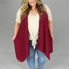 20 OT-E {Hey Beautiful} BURGUNDY Textured Vest PLUS SIZE 1X 2X 3X -Curvy Chic Boutique image 8586938f 68be 4734 88f2 46da5510c341