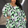 29 PQ {Front Row View} Lime/Black Print V-Neck Dress EXTENDED PLUS SIZE 3X 4X 5X -Curvy Chic Boutique image 86804be9 359f 4fb2 9b5d 3bed8a8a88a6