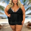 SWIM-F {Summer Glow} Black Floral 2 Piece Swimsuit SALE!!! EXTENDED PLUS SIZE 4X -Curvy Chic Boutique image 89dcea57 9479 4e24 821b ad2d702b8d2b