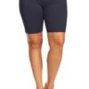 LEG-17 {Confident Choice} Navy Biker Shorts PLUS SIZE 1X 2X 3X