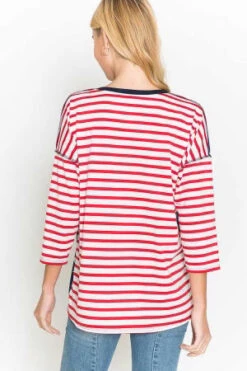 22 CP-D {Sweet America} Red White Blue Striped Top PLUS SIZE 1X 2X 3X -Curvy Chic Boutique image 8aa73456 e471 454b 8de4 0a5e7689df5c