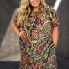 LD-X {Always Adoring} Fuchsia Paisley Printed High/Low Dress EXTENDED PLUS SIZE 3X 4X 5X -Curvy Chic Boutique image 8b7dcb84 2e89 43ad 9e0b 367eaa9c8c0a