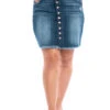 BT-A {Kancan} Denim Button Up Raw Hem Skirt PLUS SIZE XL 2X 3X -Curvy Chic Boutique image 8be51430 c213 47da a47e 38f78d3a23f1