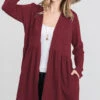97 OT {Prepared For Anything} Burgundy Cardigan PLUS SIZE 1X 2X 3X
