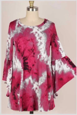 56 OR 34-PQ-T {Caught Off Guard} Burgundy Bell Sleeves Tunic Plus Size1X 2X 3X -Curvy Chic Boutique image 8ea99367 043d 4c3e 9390 38e8a1885259