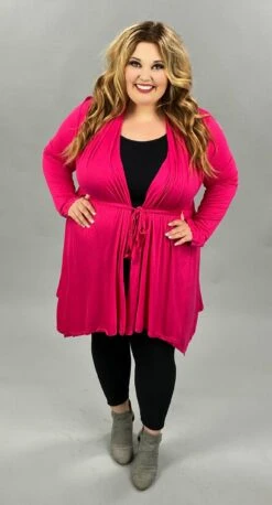 41 OT-J {Adventure Bound} Fuchsia Tie Front Cardigan PLUS SIZE XL 2X 3X -Curvy Chic Boutique image 9097f6e4 fddf 4a4b 8f70 150a22b6d6fb