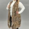 82 OT-E {Lovely Fashion} Mocha Leopard Print Vest PLUS SIZE 1X 2X 3X