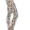 LEG-9 {Wild Experience} Ivory/Black Animal Print Leggings EXTENDED PLUS SIZE 3X/5X