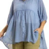 39 SQ-E {Bring On The Fun} Umgee Dusty Blue Swiss Dot Tunic PLUS SIZE XL 1X 2X -Curvy Chic Boutique image 95b3d4bb 25db 41d2 9c16 a10a9fdb96e9
