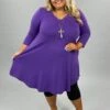 63 SQ-J {Stolen Dreams} Purple V-Neck Dress With Pockets PLUS SIZE XL 2X 3X -Curvy Chic Boutique image 96eab177 25ef 4192 876e eee67a8478b3