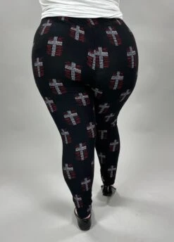 BIN-98 OR LEG-29 {Cross Of Love} Black Leggings W/Word Crosses EXTENDED PLUS LEGGINGS -Curvy Chic Boutique image 970b66b3 103c 4062 86d6 4f53449b51dc