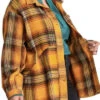 28 OT-M {Little Country} Umgee Burnt Orange Plaid Jacket PLUS SIZE XL 1X 2X
