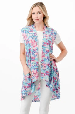 31 OT-A {Inner Sweetness} SALE!! Mint Fuchsia Printed Vest PLUS SIZE 1X 2X 3X -Curvy Chic Boutique image 98ca781e 4c28 4b41 b24f 37651755ea14